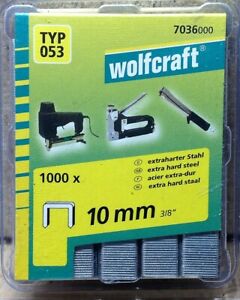 Agrafes Wolfcraft; 10 mm; 1000 pcs .; TYPE 53; acier