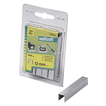 Agrafes Wolfcraft; 12 mm; 1000 pcs .; TYPE 53; acier