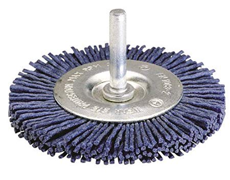 Brosse ronde en nylon Wolfcraft; 100x10 mm; HEX 1/4'' doux