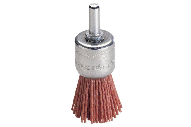 Brosse ronde en nylon Wolfcraft; 25 mm; HEX 1/4'' rugueux
