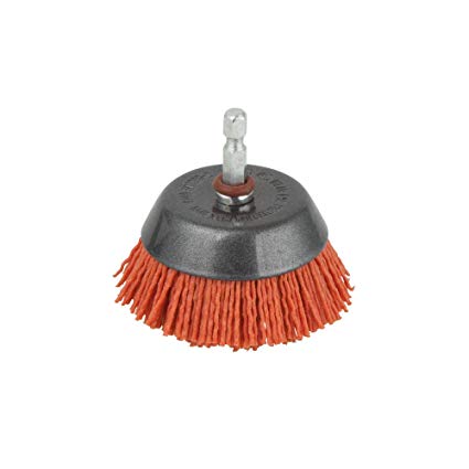 Brosse ronde en nylon Wolfcraft; 65 mm; HEX 1/4'' rugueux