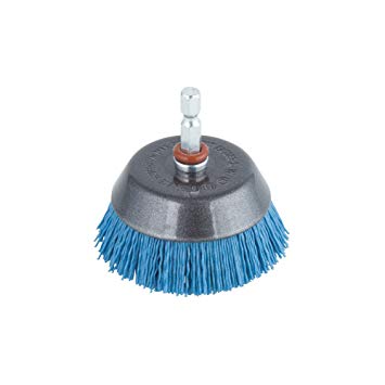 Brosse ronde en nylon Wolfcraft; 65 mm; HEX 1/4'' doux