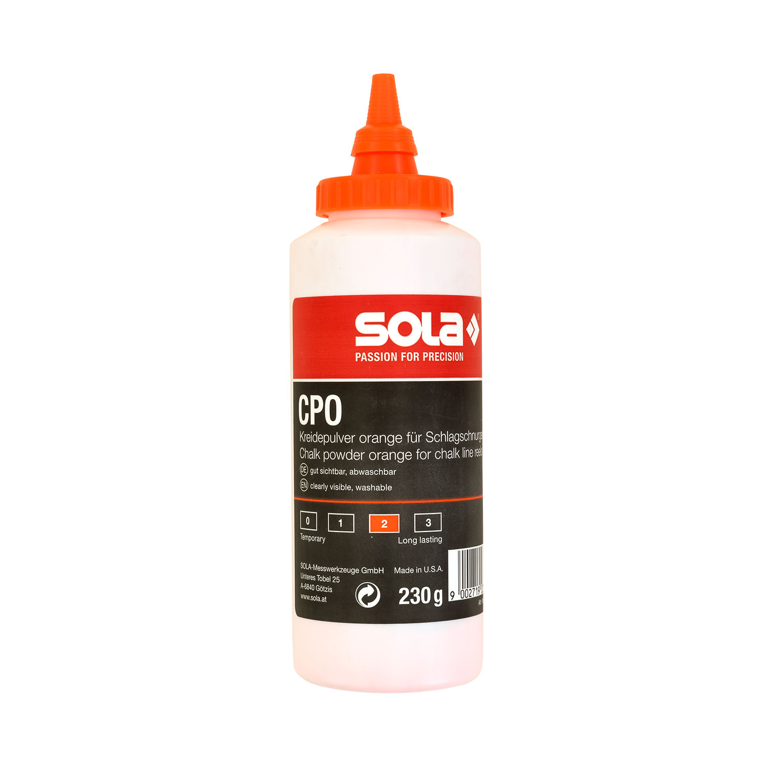 Recharge de craie de marquage pour ligne de craie / ruban à mesurer Sola CPO 230; 0,23 kg