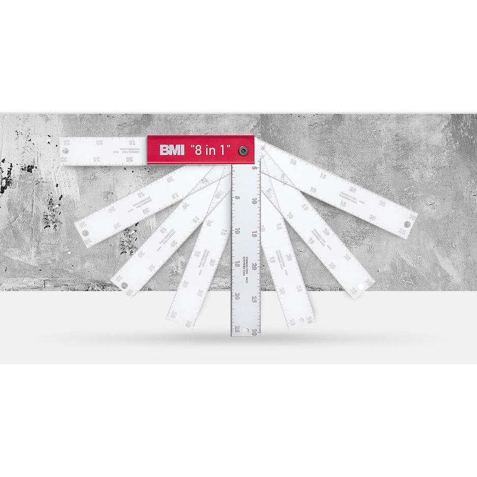 Mètre d'angle réglable BMI 8 IN; 400x150 mm