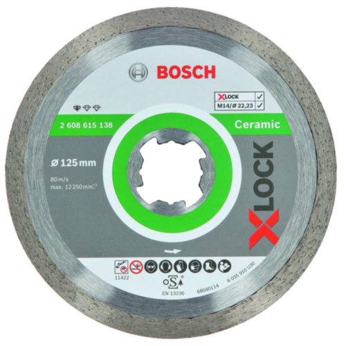 Disque à tronçonner diamanté Bosch XLOCK Standard Ceramic; 125 mm