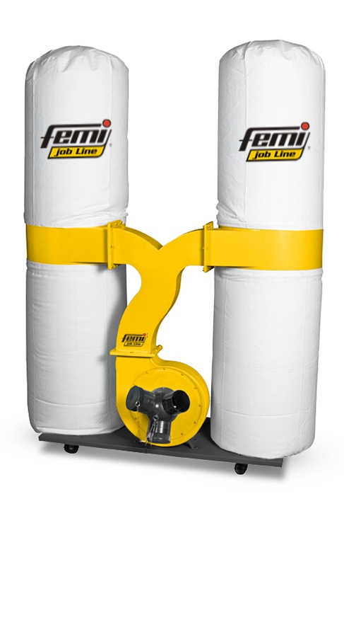 Extracteur triphasé de copeaux et de poussières Femi job Line DC 355 Plus; 2200 W