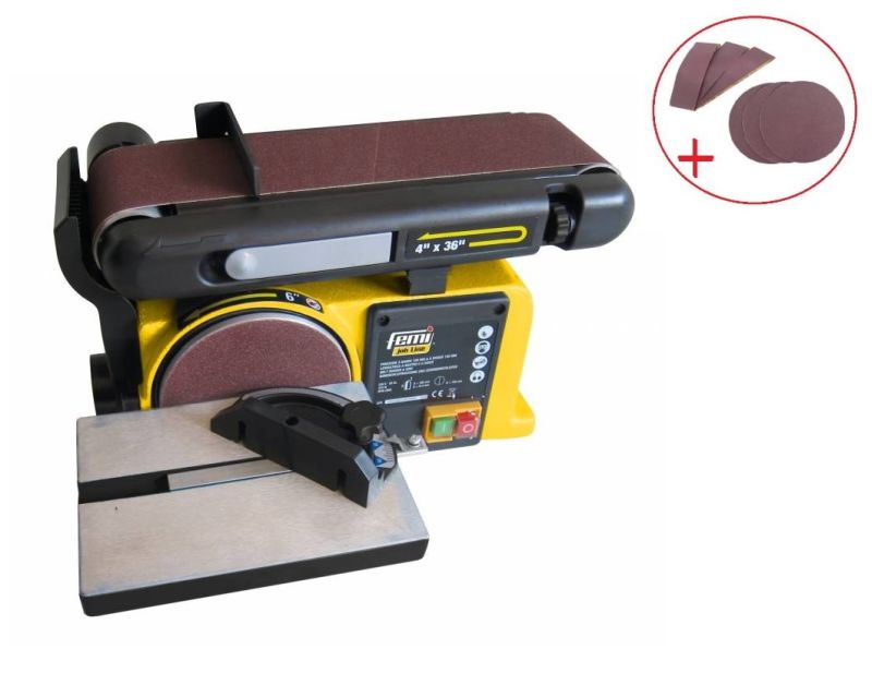 Ponceuse à bande et à disque stationnaire Femi job Line BD 31-462 + Accessoires