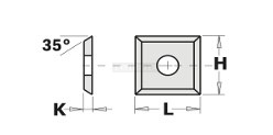 Lames de rabot CMT 790.105.03; 10,5x10,5x1,5 mm; HWM; 1 unités