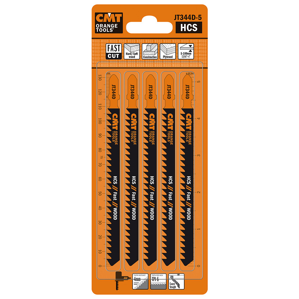 Lames pour scie sauteuse CMT&nbsp;JT344D-5; 5 unités