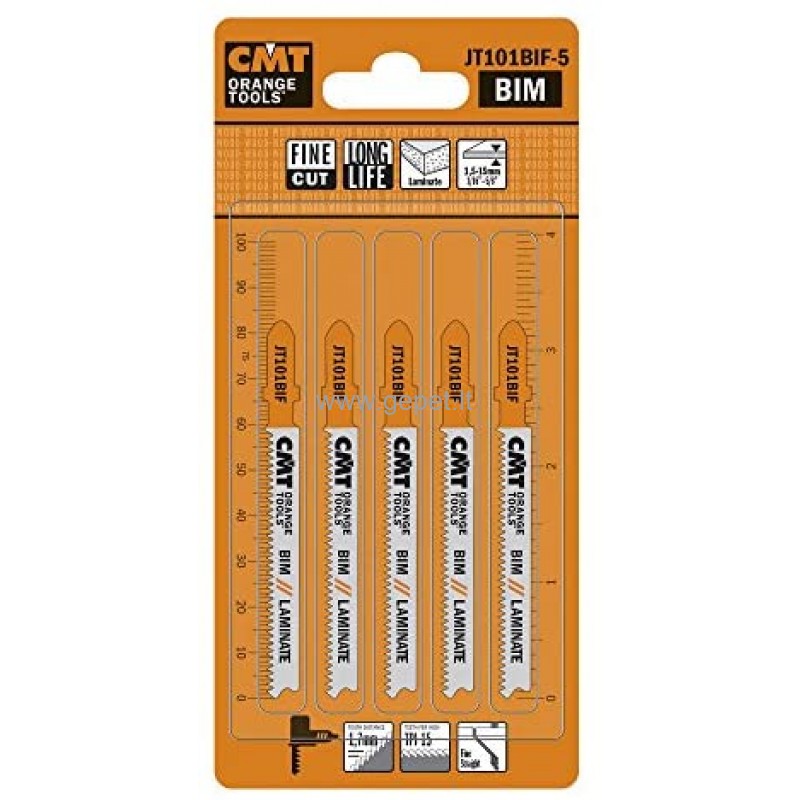 Lames pour scie sauteuse CMT JT101B-5; 5 unités