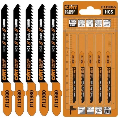 Lames pour scie sauteuse CMT JT119BO-5; 5 unités