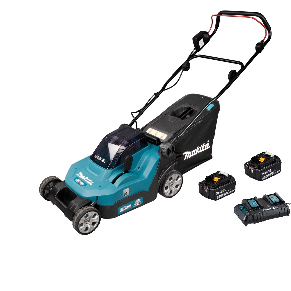 Faucheuse sans fil Makita DLM382CM2; 2x18 V; 2x4,0 Ah accu.