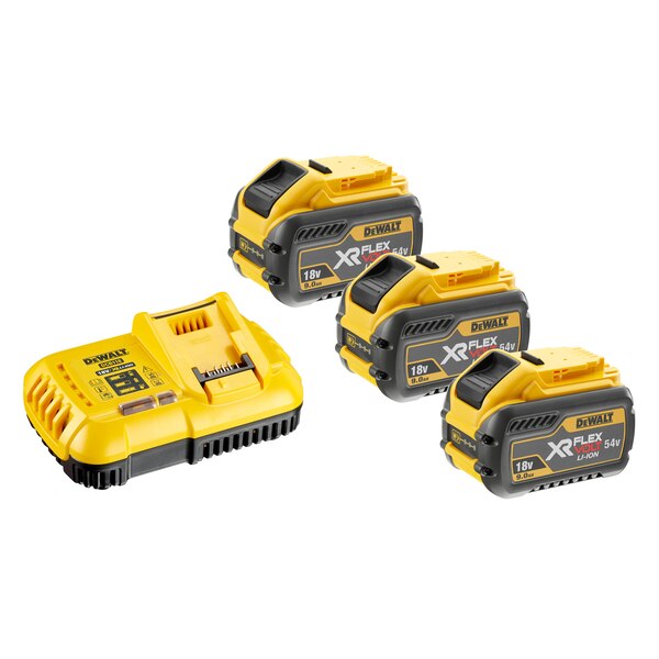 Ensemble d'accessoires DeWalt DCB118X3; 18/54 V; 3x9,0 Ah + Chargeur DCB118