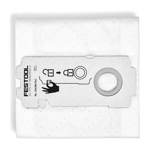 Sac à poussière en tissu Festool SC-FIS-CT MINI/MIDI-2/5; 5 unités