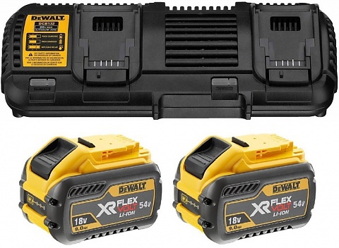 Ensemble d'accessoires DeWalt FlexVolt; 18 V; 2x9,0 Ah accu + Chargeur DCB132