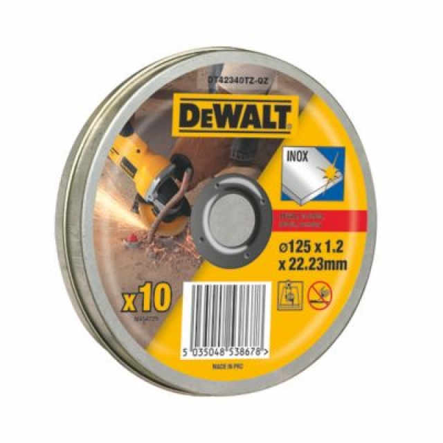 Disque abrasif DeWalt DT42340TZ; 125x1,2 mm; 10 unités