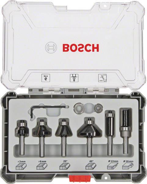 Coffret de forêts pour le bois Bosch Trim&Edging; 8 mm; 6 les pièces