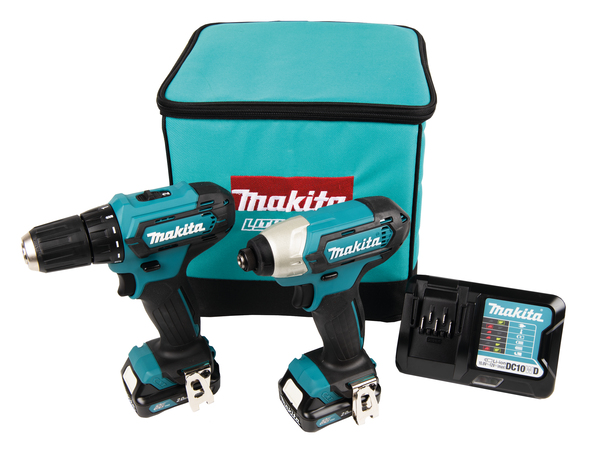 Ensemble d'outils Makita CLX224A (DF333D + TD110D); 12 V; 2x2,0 Ah accu.
