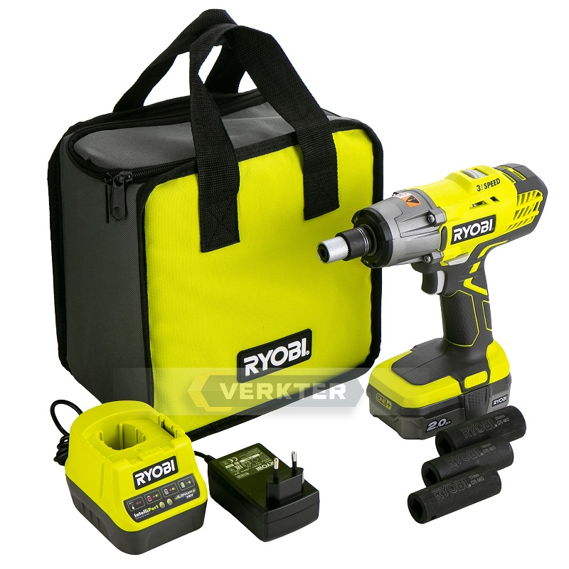 Clé à chocs Ryobi R18IW3-120S; 18 V; 1x2,0 Ah accu.