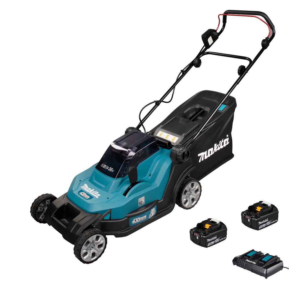 Faucheuse sans fil Makita DLM432PT2; 2x18 V; 2x5,0 Ah accu.