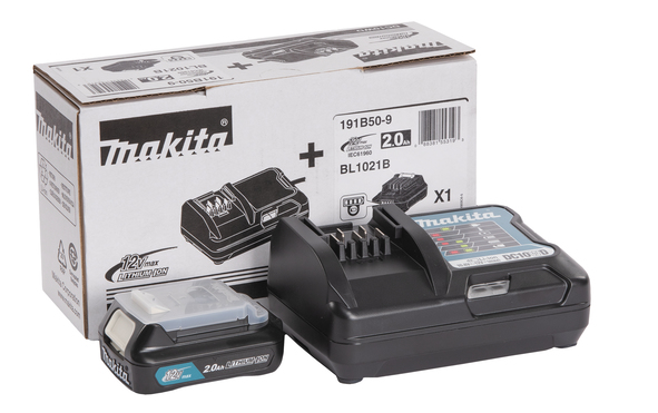 Ensemble d'accessoires Makita; 12 V; 1x2,0 Ah accu + Chargeur DC10WD