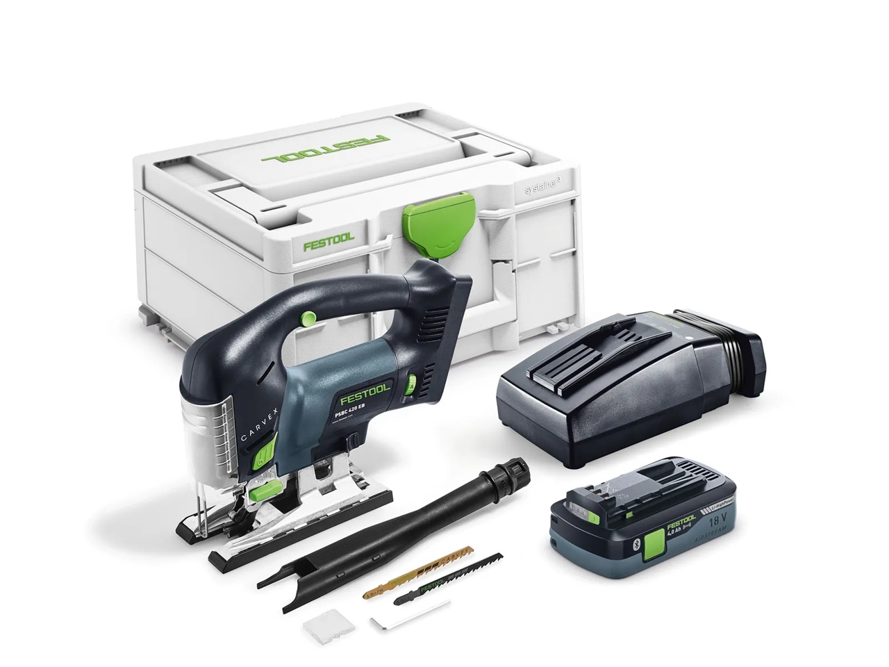 Scie sauteuse sans fil Festool PSBC 420 HPC 4,0 EBI-Plus CARVEX; 18 V; 1x4,0 Ah accu.