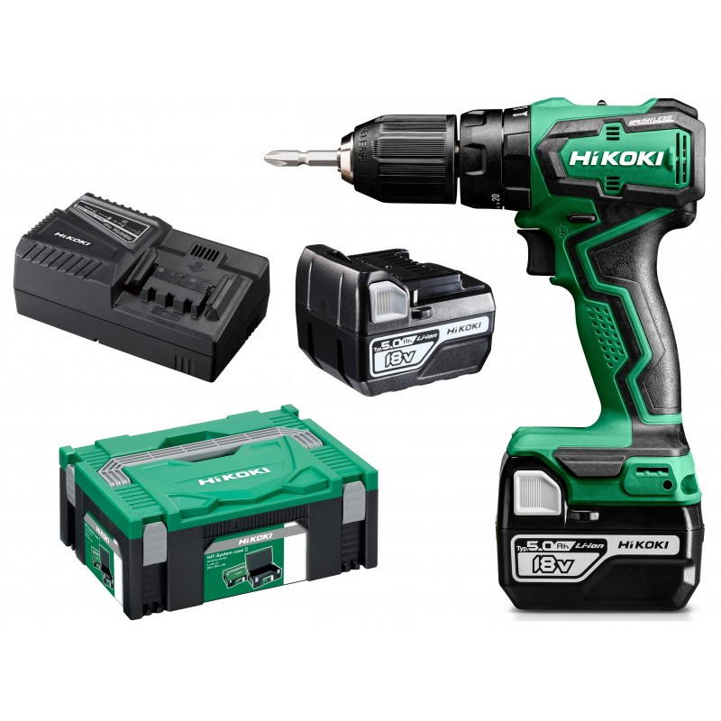 Perceuse Hikoki DV18DDWPZ; 18 V; 2x3,0 Ah accu.