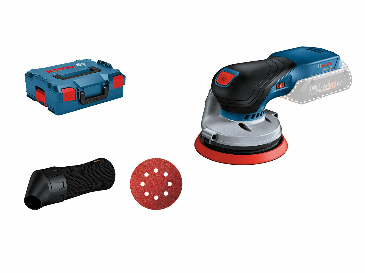 Ponceuse orbitale Bosch GEX 18V-125 L-Boxx; 18 V (sans batterie et chargeur)