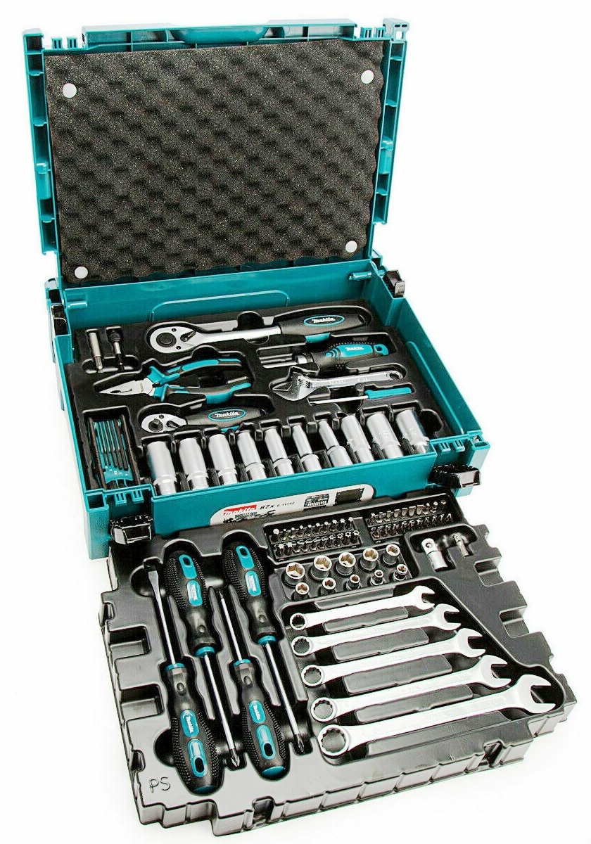 Ensemble d'outils Makita; Makpac; 87 unités