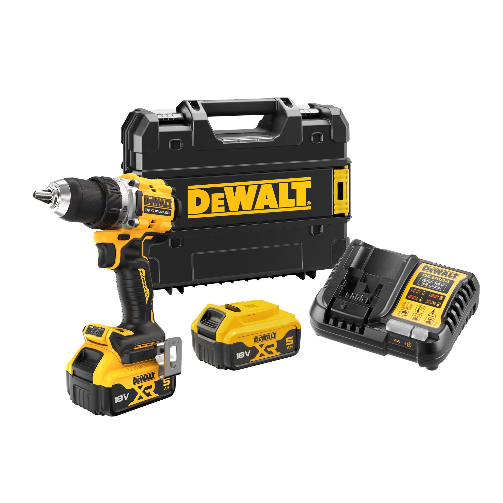 Perceuse DeWalt DCD800P2T; 18 V; 2x5,0 Ah accu.
