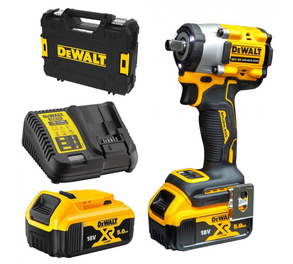 Clé à chocs DeWalt DCF922P2T; 18 V; 2x5,0 Ah accu.