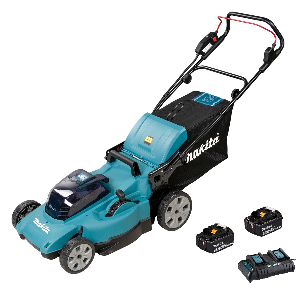 Faucheuse sans fil Makita DLM480CT2; 2x18 V; 2x5,0 Ah accu.