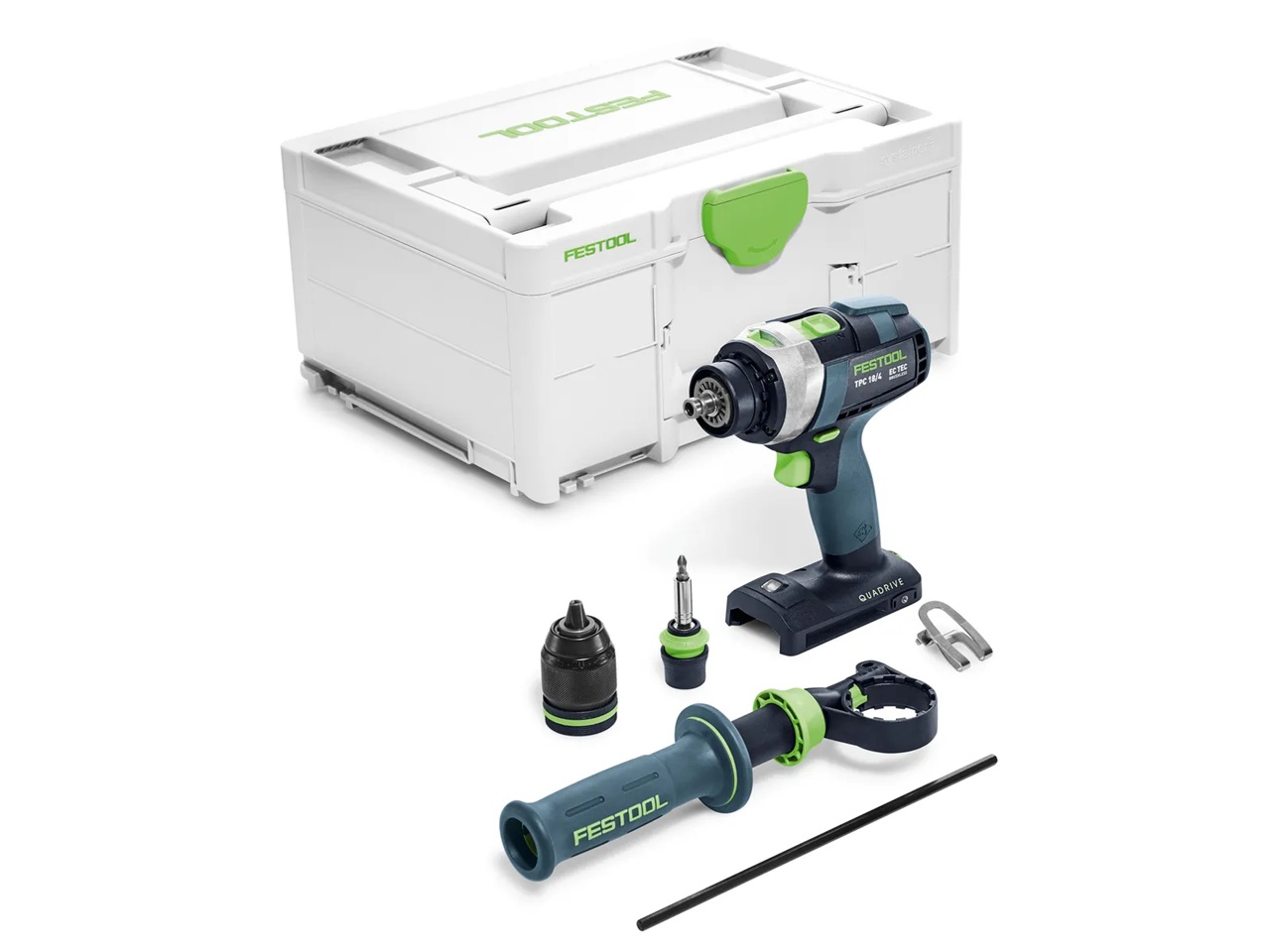 Perceuse à percussion sans fil Festool TPC 18/4 I-Basic QUADRIVE; 18V (sans batterie et...
