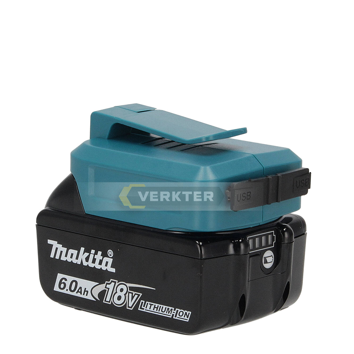 Adaptateur de batterie Ahlio compatible avec Makita 18V -> USB (x2) Pour charger les...