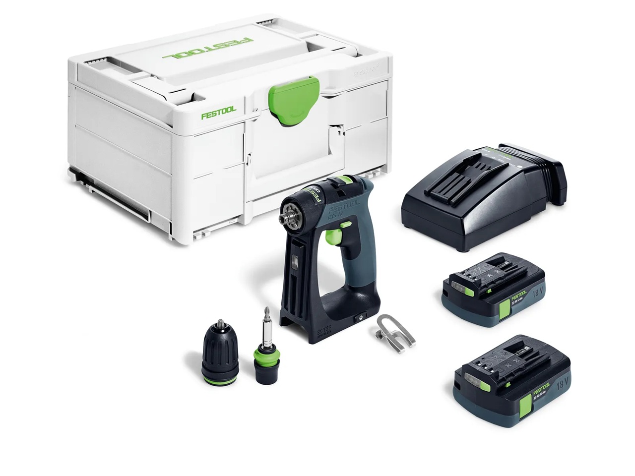 Perceuse Festool CXS 18 C 3,0-Plus 18 V; 2x3,0 Ah accu.