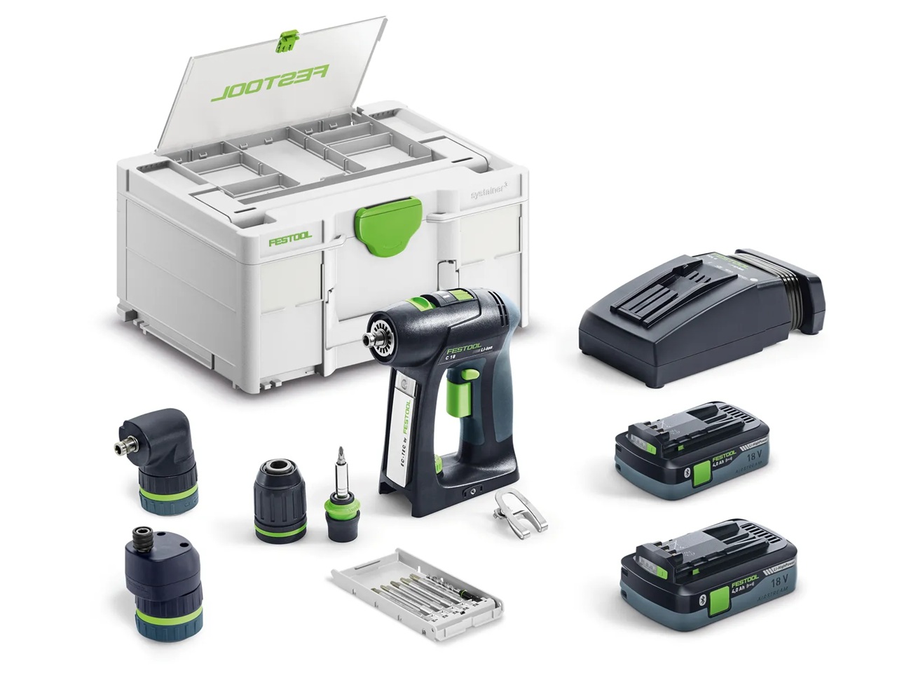 Perceuse Festool C 18 HPC 4,0 I-Set;  18 V; 2x4,0 Ah akum accu.