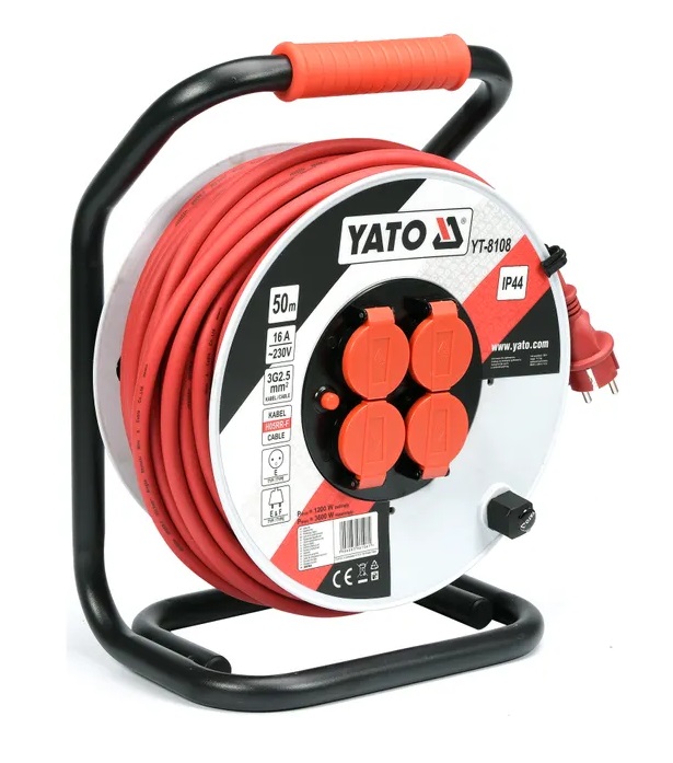 Rallonge avec bobine Yato YT-8108; 50 m; 3x2,5 mm²