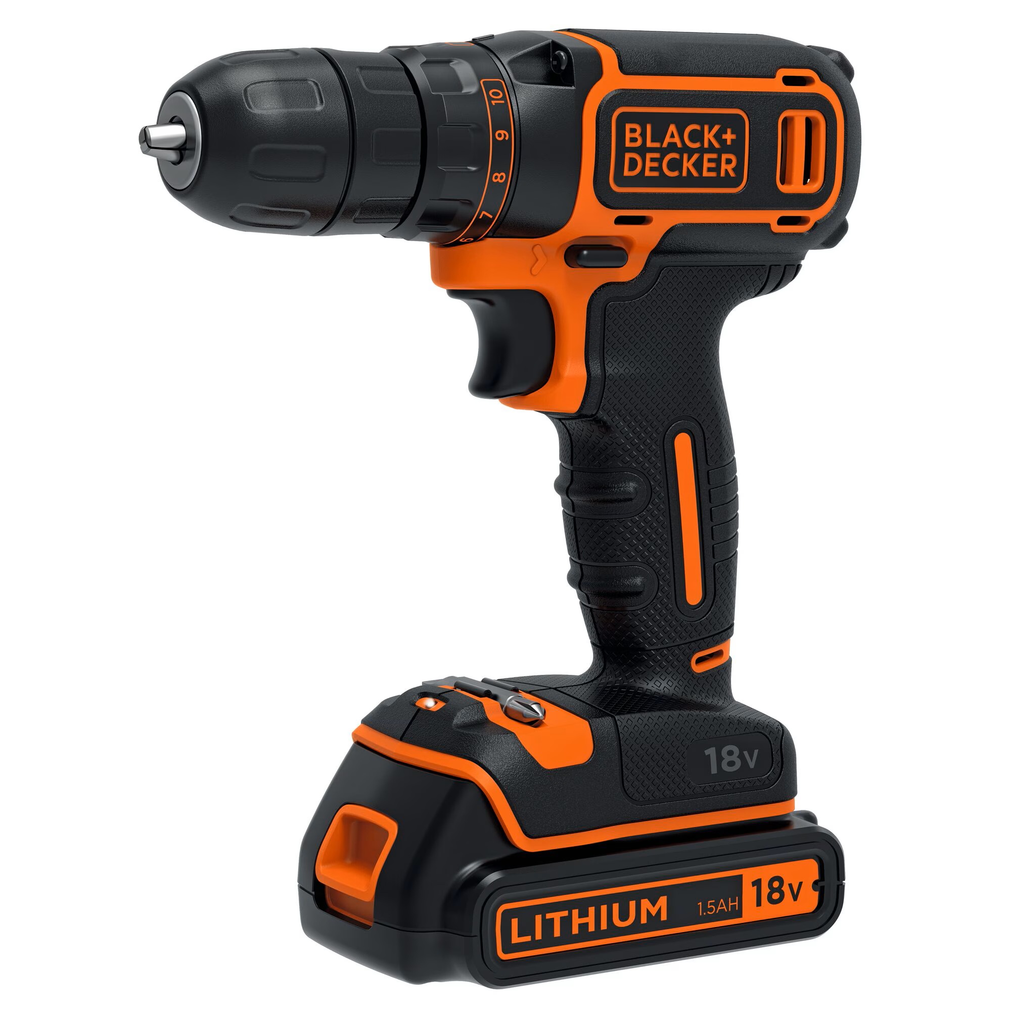 Perceuse Black & Decker BDCDC18B-QW; 18 V; 2x1,5 Ah accu.