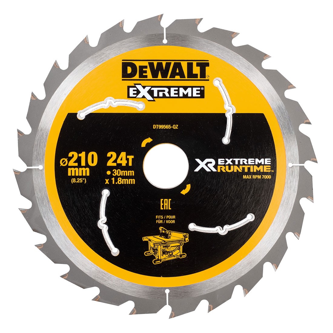 Lame de scie DeWalt DT99565-QZ; 210x1,8x30 mm; Z24; 25°