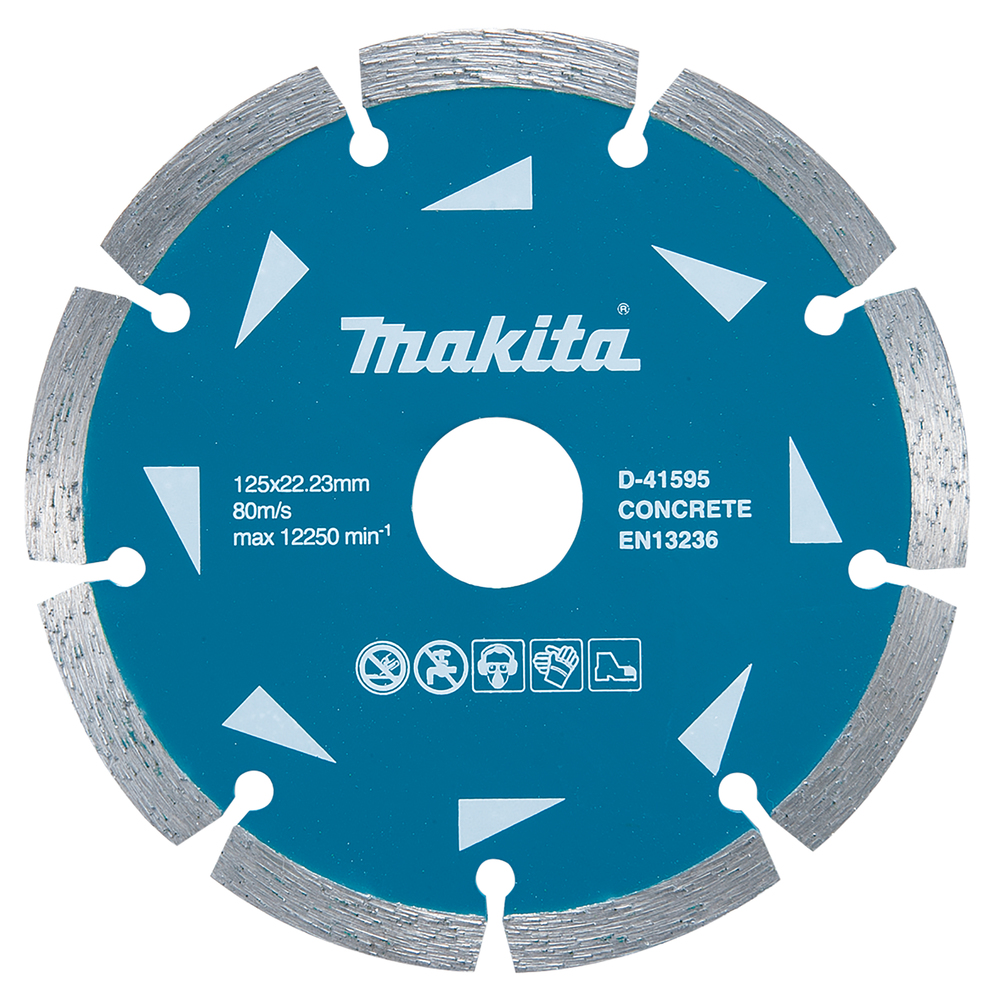Disque à tronçonner diamanté Makita D-41595-10; 125x22,23 mm; 10 unités