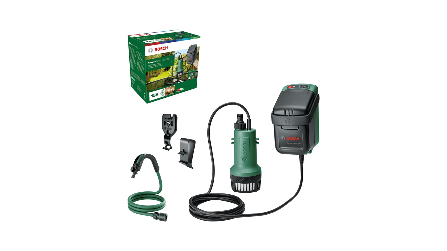 Pompe à eau Bosch GardenPump 18V-2000 Solo; 18 V (sans batterie et chargeur)