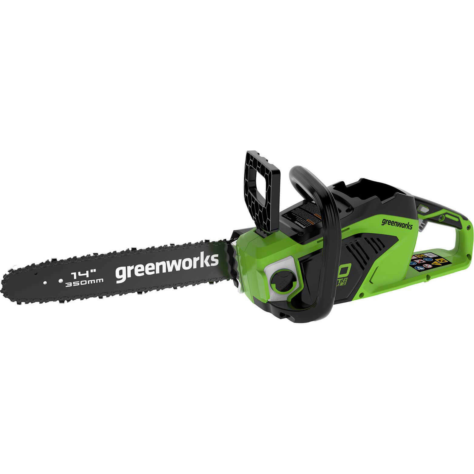 Tronçonneuse Greenworks GD40CS15; 40 V; 35 cm rail de guidage (sans batterie et...