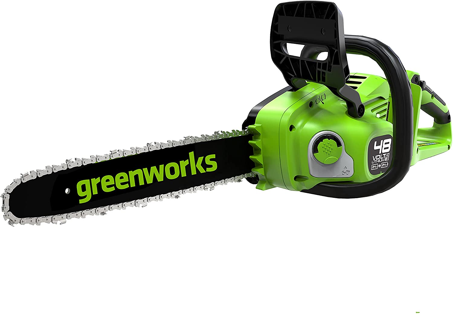 Tronçonneuse Greenworks GD24X2CS36; 2x24 V; 36 cm rail de guidage (sans batterie et...