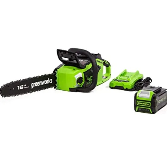 Tronçonneuse Greenworks GD24X2CS36K4x; 2x24 V; 2x4,0 Ah; 36 cm bande