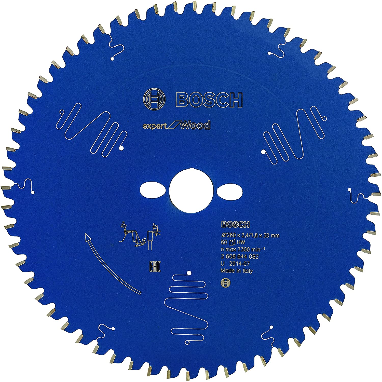 Lame de scie Bosch Expert for Wood 2608644082; 260x30x2,4 mm