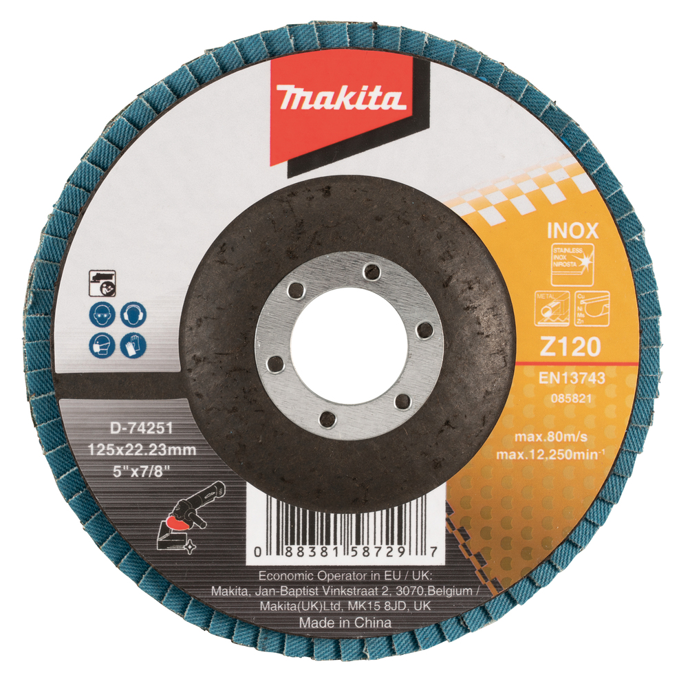 Meule-éventail Makita D-74251; 125x22,3 mm; Z120
