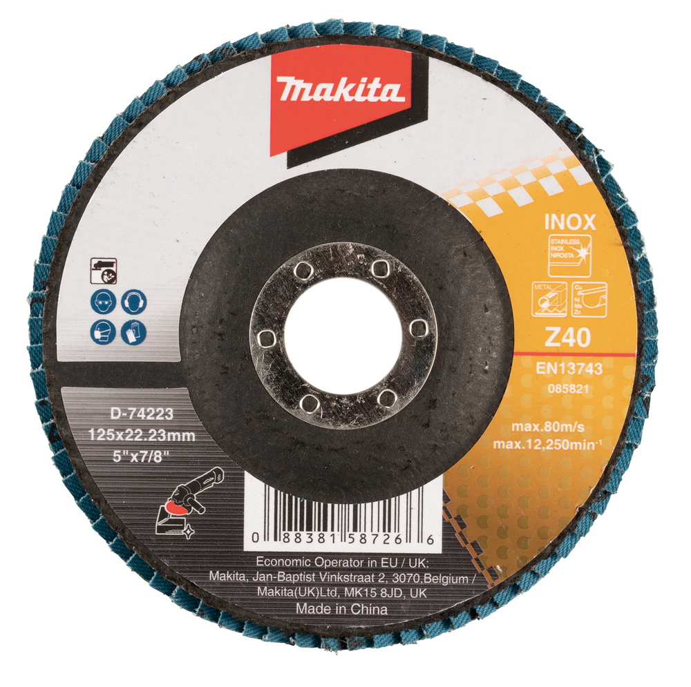 Meule-éventail Makita D-74223; 125x22,3 mm; Z40