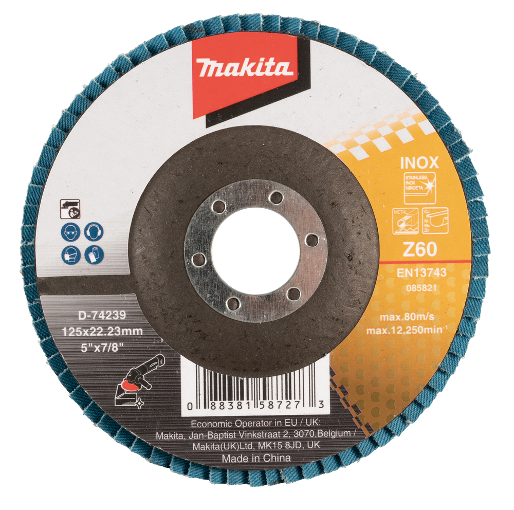 Meule-éventail Makita D-74239; 125x22,3 mm; Z60