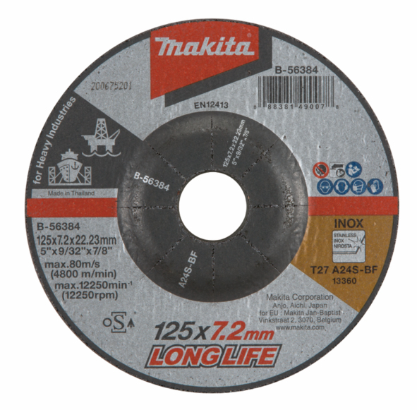 Disque a meuler Makita B-56384; 125x22,23 mm