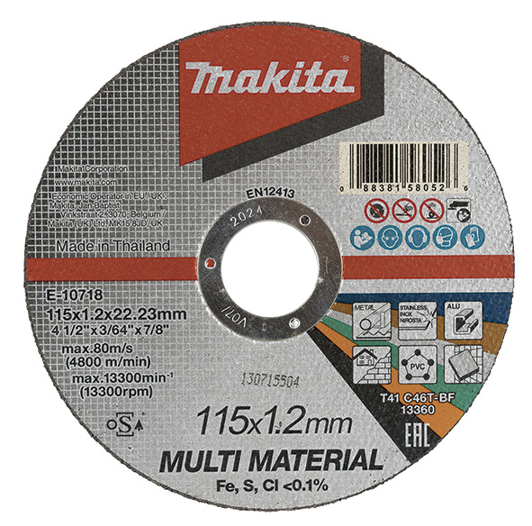 Disque abrasif Makita E-10718; 115x1,2x22,23 mm